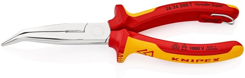 Flachrundzange Länge 200 mm Form 2 40° gewinkelt VDE Mehrkomponenten-Hüllen KNIPEX