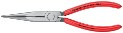 Flachrundzange Länge 200 mm poliert gerade Kunststoffüberzug KNIPEX – Ansicht 3