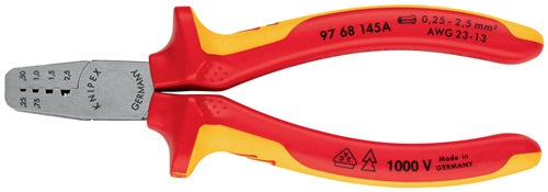 Aderendhülsenzange Gesamtlänge 145 mm 025 - 25 (AWG 23 - 13) mm² poliert Mehrkomponenten-Hüllen KNIPEX – Ansicht 5