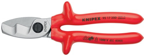 Kabelschere Länge 200 mm Kopf verchromt VDE tauchisoliert KNIPEX – Ansicht 6