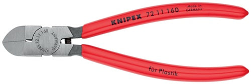 Seitenschneider für Kunststoffe Länge 160 mm Kopf poliert 45° gewinkelt Kunststoffüberzug KNIPEX – Ansicht 3