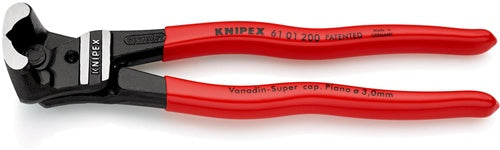 Bolzenvornschneider Gesamtlänge 200 mm Kopf poliert Kunststoffüberzug KNIPEX