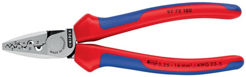 Aderendhülsenzange Gesamtlänge 180 mm 025 - 160 (AWG 23 - 5) mm² poliert Mehrkomponenten-Hüllen KNIPEX – Ansicht 3