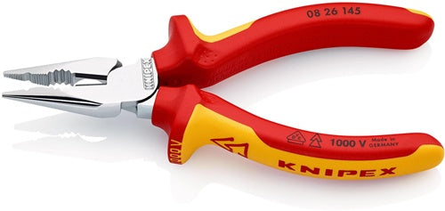 Spitzkombizange Länge 145 mm Mehrkomponentenhüllen verchromt VDE KNIPEX – Ansicht 4