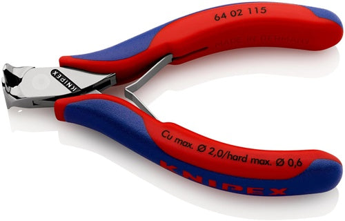 Elektronik-Vornschneider Länge 115 mm Form 0 Facette ja spiegelpoliert Mehrkomponenten-Hüllen KNIPEX – Ansicht 3