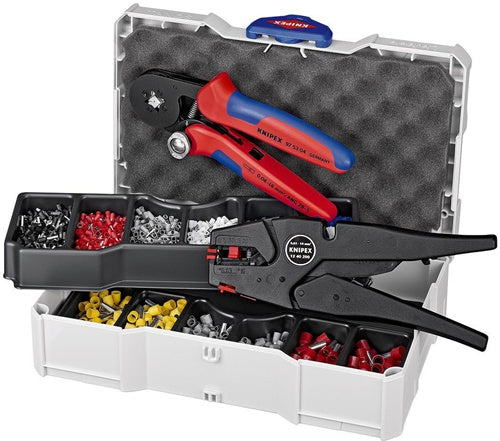 Aderendhülsensortiment 1252 teilig 050 - 1000 mm² Aderendhülsen-Autom-Abisolierzange im Systainer KNIPEX