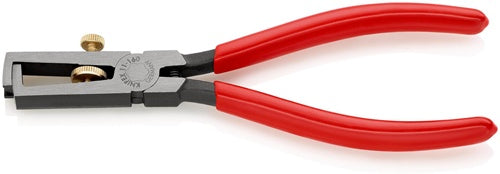 Abisolierzange Länge 160 mm poliert Kunststoffüberzug mit Öffnungsfeder KNIPEX