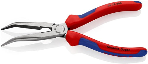 Flachrundzange Länge 200 mm poliert 40° gewinkelt Mehrkomponenten-Hüllen KNIPEX – Ansicht 4