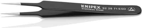 Präzisionspinzette Länge 110 mm gerade nadelfein rostfrei antimagn elektr ableitend KNIPEX – Ansicht 4