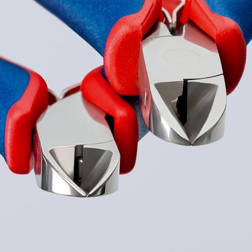 Elektronik-Seitenschneider Länge 115 mm Form 0 Facette ja klein Mehrkomponenten-Hüllen spiegelpoliert KNIPEX – Ansicht 3