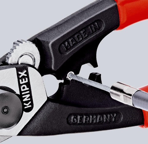 Drahtseilschere Länge 190 mm poliert Kunststoffüberzug KNIPEX – Ansicht 3