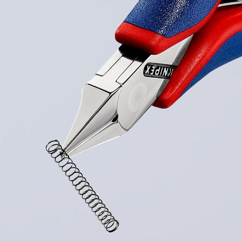 Elektronik-Seitenschneider Länge 115 mm Form 5 Facette ja klein Mehrkomponenten-Hüllen spiegelpoliert KNIPEX – Ansicht 4
