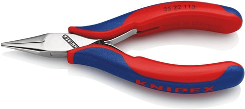 Elektronik-Greifzange Gesamtlänge 115 mm flachrunde Backen Form 2 Mehrkomponenten-Hüllen KNIPEX