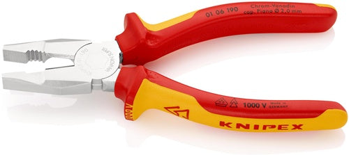 Kombizange Länge 190 mm verchromt Mehrkomponenten-Hüllen VDE KNIPEX – Ansicht 3