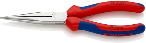 Mechanikerzange Länge 200 mm Form 1 gerade Mehrkomponenten-Hüllen verchromt KNIPEX