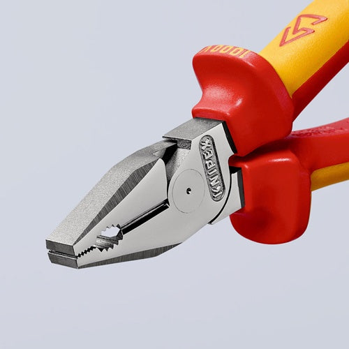 Kraftkombizange Länge 180 mm verchromt Mehrkomponenten-Hüllen VDE KNIPEX – Ansicht 4