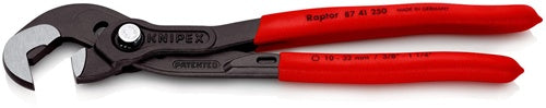 Schraubzange Gesamtlänge 250 mm Spannweiße 10 - 32 mm poliert Kunststoffüberzug KNIPEX – Ansicht 6