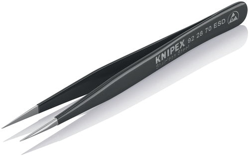 Präzisionspinzette Länge 110 mm gerade fein rostfrei antimagn elektr ableitend KNIPEX – Ansicht 3