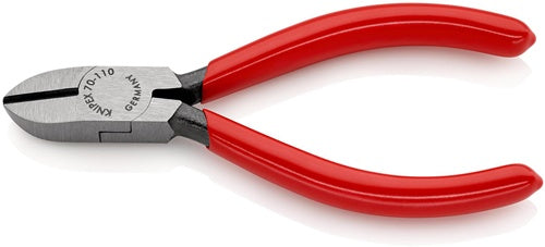 Seitenschneider Länge 110 mm Kopf poliert Kunststoffüberzug KNIPEX