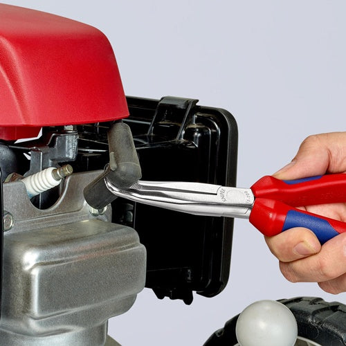Mechanikerzange Länge 200 mm Form 9 45° gewinkelt Mehrkomponenten-Hüllen verchromt KNIPEX – Ansicht 4