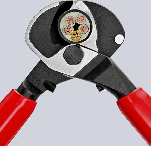 Kabelschere Länge 500 mm Kopf poliert VDE tauchisoliert KNIPEX – Ansicht 3