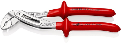 Wasserpumpenzange Alligator® Länge 250 mm Spannweiße 46 mm verchromt VDE tauchisoliert KNIPEX