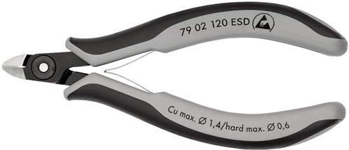 Präzisions-Elektronik-Seitenschneider Länge 120 mm Form 0 Facette ja sehr klein poliert KNIPEX