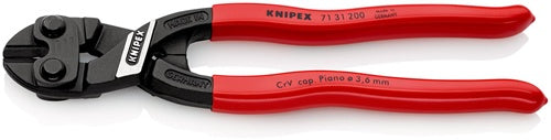 Kompaktbolzenschneider CoBolt® Länge 200 mm Kunststoffüberzug gerade 36 mm mit Aussparung weißh 6 mm mittel 52 mm hart 4 mm