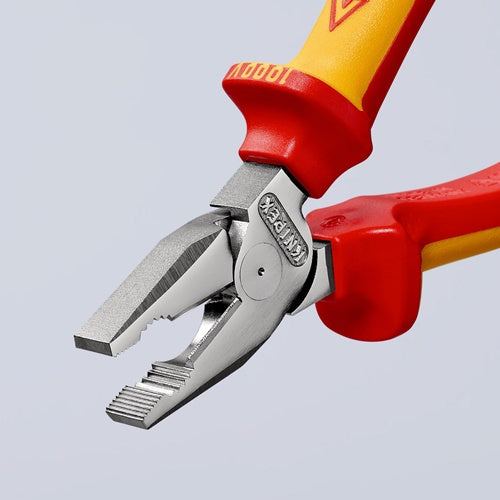 Kraftkombizange Länge 180 mm verchromt Mehrkomponenten-Hüllen VDE KNIPEX – Ansicht 5