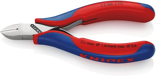 Elektronik-Seitenschneider Länge 115 mm Form 0 Facette ja klein Mehrkomponenten-Hüllen spiegelpoliert KNIPEX