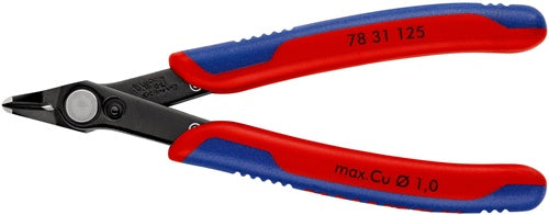 Elektronik-Seitenschneider Super-Knips® Länge 125 mm Form 3 Facette nein brüniert KNIPEX