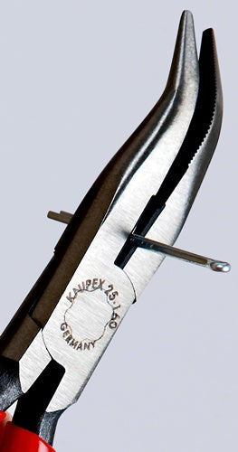 Flachrundzange Länge 160 mm flach/rund 40° gewinkelt poliert Kunststoffüberzug KNIPEX – Ansicht 5