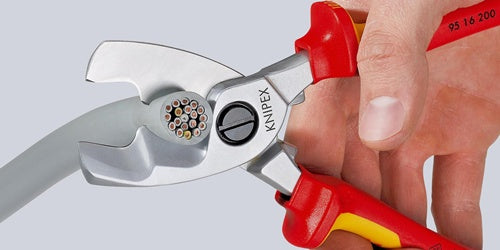 Kabelschere Länge 200 mm Kopf verchromt VDE tauchisoliert KNIPEX – Ansicht 5