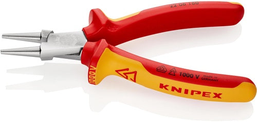 Rundzange Länge 160 mm Zange verchromt VDE Mehrkomponenten-Hüllen KNIPEX – Ansicht 5