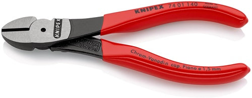 Kraftseitenschneider Länge 140 mm poliert Form 0 Kunststoffüberzug KNIPEX