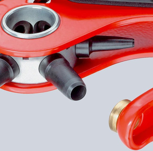 Revolverlochzange Gesamtlänge 220 mm Öffnungsfeder 2 / 25 / 3 / 35 / 4 und 5 mm rot pulverbeschichtet KNIPEX – Ansicht 5