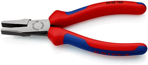 Flachzange Gesamtlänge 160 mm Kopf poliert schwarz atramentiert Mehrkomponenten-Hüllen KNIPEX – Ansicht 3
