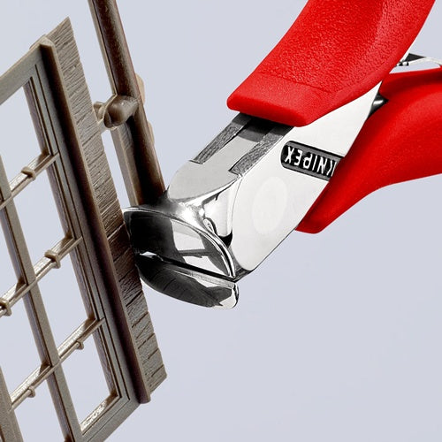 Elektronik-Vornschneider Länge 115 mm Form 1 Facette nein spiegelpoliert Kunststoffüberzug KNIPEX – Ansicht 3