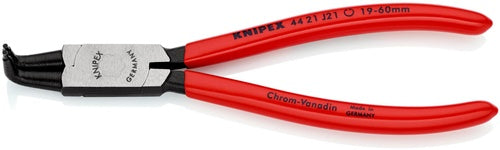 Sicherungsringzange J 21 für Bohrungen Ø 19 - 60 mm poliert KNIPEX