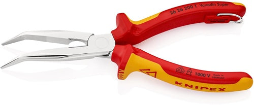 Flachrundzange Länge 200 mm Form 2 40° gewinkelt VDE Mehrkomponenten-Hüllen KNIPEX – Ansicht 4