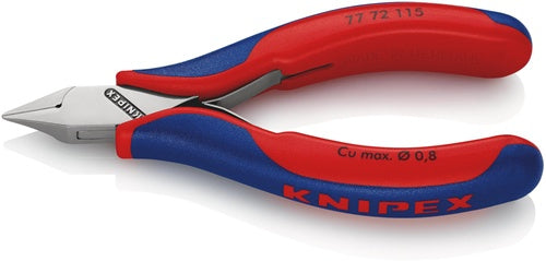 Elektronik-Seitenschneider Länge 115 mm Form 4 Facette ja klein Mehrkomponenten-Hüllen spiegelpoliert KNIPEX