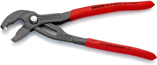 Federbandschellenzange Gesamtlänge 250 mm Kapazität max 70 mm Einstellungen 25 Kunststoffüberzug KNIPEX – Ansicht 5