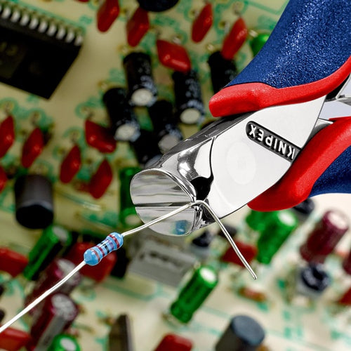 Elektronik-Vornschneider Länge 120 mm Form 3 Facette ja kleine spiegelpoliert Mehrkomponenten-Hüllen KNIPEX – Ansicht 6