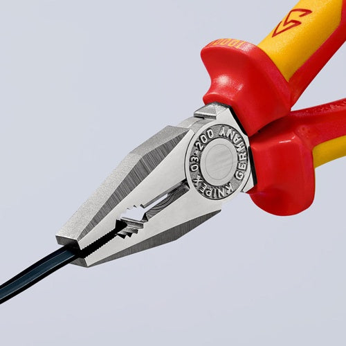 Kombizange Länge 200 mm Mehrkomponenten-Hüllen verchromt VDE KNIPEX – Ansicht 3