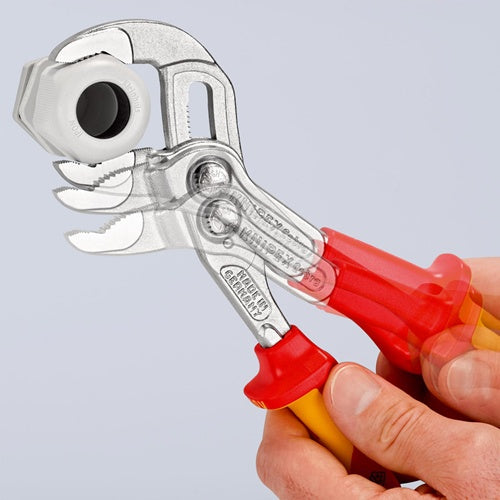 Wasserpumpenzange Cobra® Länge 250 mm Spannweiße 46 mm verchromt VDE Mehrkomponenten-Hüllen KNIPEX – Ansicht 5
