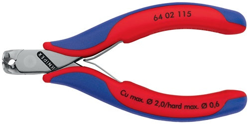 Elektronik-Vornschneider Länge 115 mm Form 0 Facette ja spiegelpoliert Mehrkomponenten-Hüllen KNIPEX – Ansicht 4