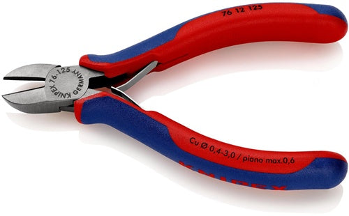 Seitenschneider Länge 125 mm Form 1 Facette ja Kopf poliert Mehrkomponenten-Hüllen KNIPEX – Ansicht 3