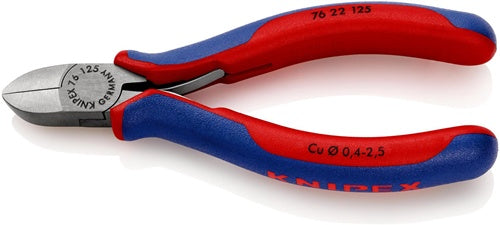 Seitenschneider Länge 125 mm Form 2 Facette nein Kopf poliert Mehrkomponenten-Hüllen KNIPEX