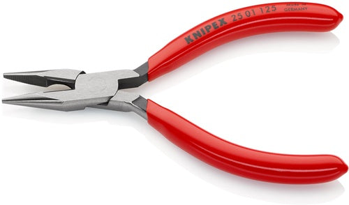 Flachrundzange Länge 125 mm flach/rund gerade poliert Kunststoffüberzug KNIPEX – Ansicht 4
