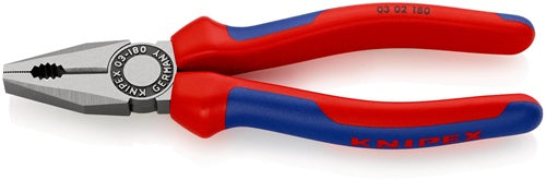 Kombizange Länge 180 mm poliert Mehrkomponentenhüllen KNIPEX